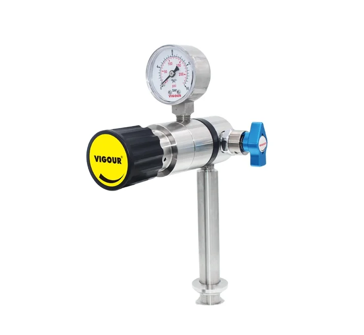 

SS316L High purity gas pressure reducing valve with gauge
