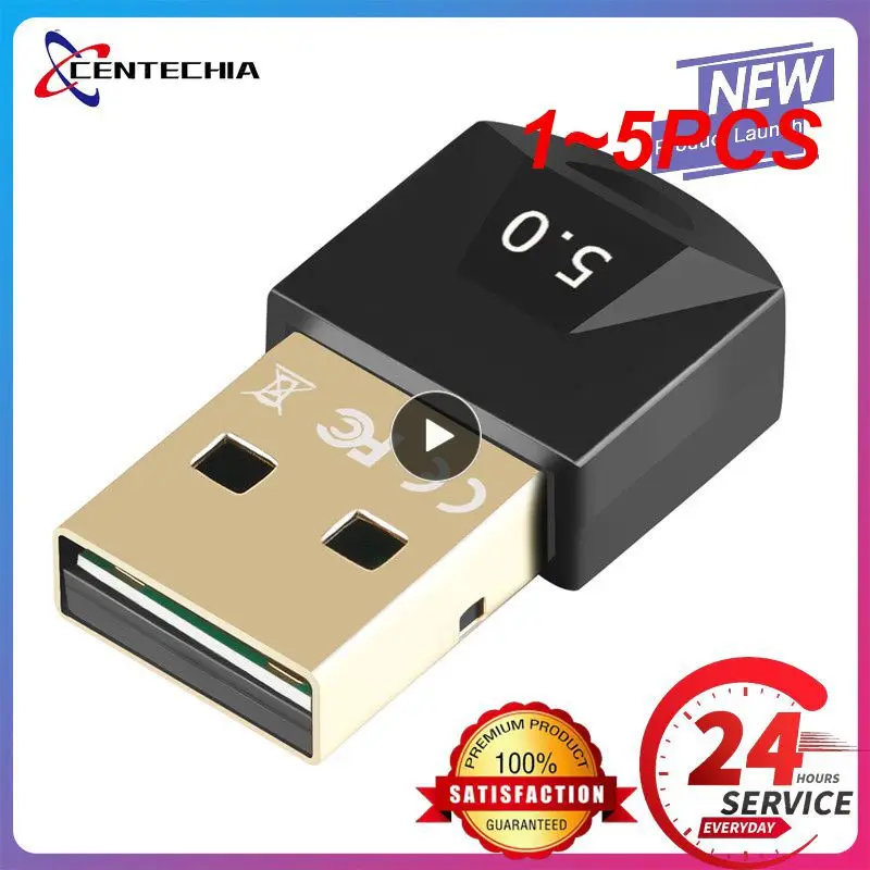 

1~5PCS USB Adapter Dongle 5.0 Wireless Speaker Audio Receiver Aux Transmitte For PC Laptop