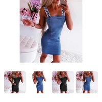 vest dress backless skin touch low cut lady sexy sling bodycon dress party dress for vacation