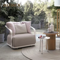 nordic outdoor leisure sofa for courtyard villa garden plastic aluminum simple high end custom balcony outdoor furniture