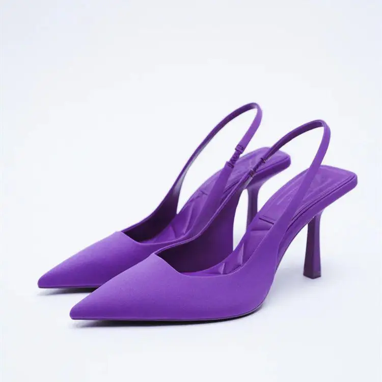 

Plus Size Party Shoe Set Sexy Heels Shoes Shallow Pointed Pumps Sandals Ladies Slip on Crossdressers Zapatos Para Mujer Sandalia