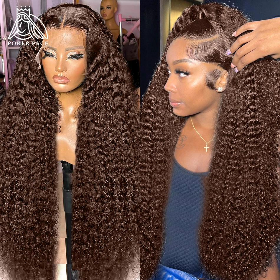 Парик из натуральных волос 30 дюймов 38 Hd шоколадно-коричневый #4 13x4 13x 6