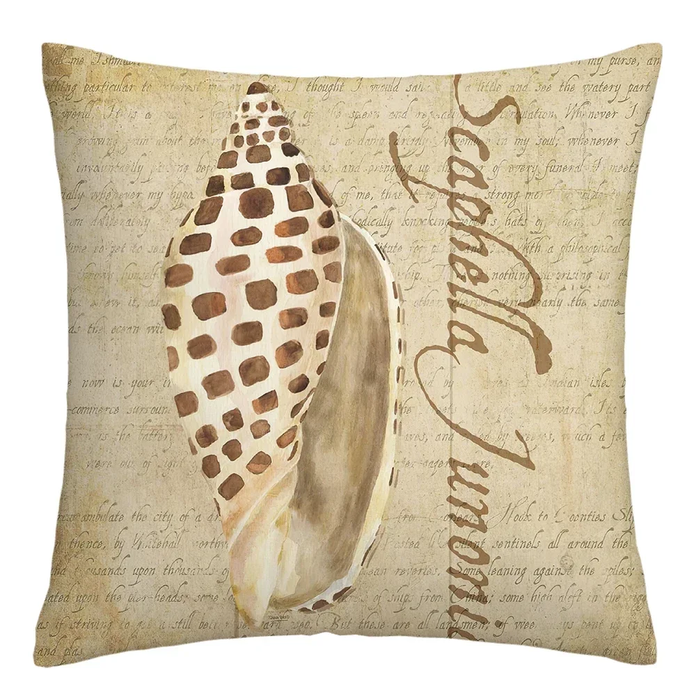 Плюшевая наволочка с принтом в виде краба осьминога и золотого лобстера для