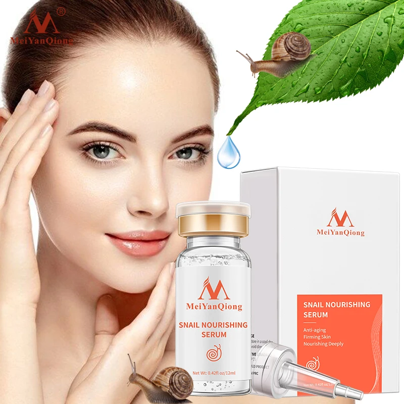 

12ML Snail Nourishing Serum Hyaluronic Acid Skin Essence Moisturizing Hydrating Pore Reduction Anti-wrinkle Skin Care Products