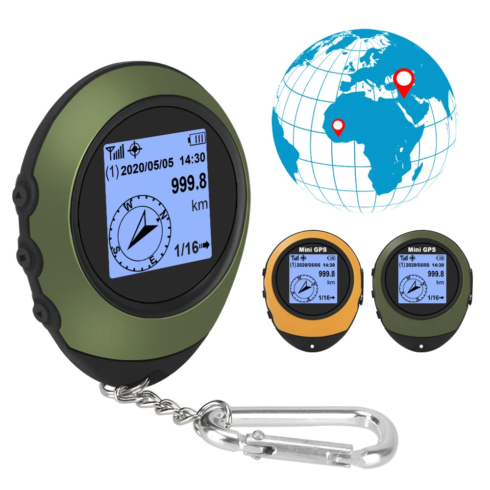 Mini GPS Navigation Compass For Outdoor Sport Travel Hiking Handheld Satellite GPS Positioner With Buckle