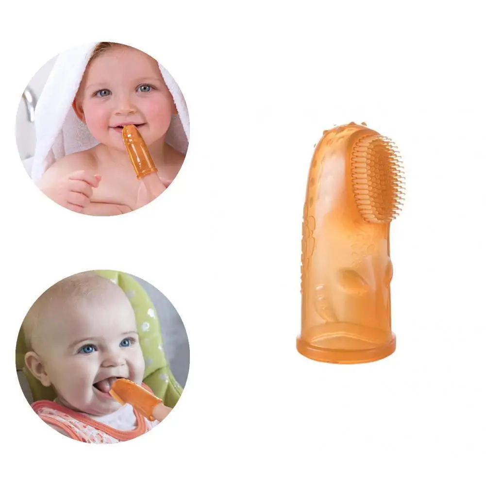 

Baby Toothbrush Good BPA Free Infant Cartoon Finger Toothbrush Eco-friendly Reusable Newborn Toothbrush