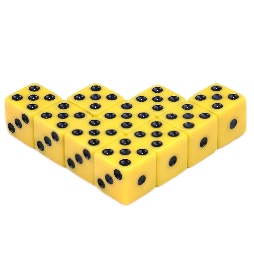 

10pcs Standard Plastic 12mm Game White Dice Die Toy New Outdoorliving 7 Colors