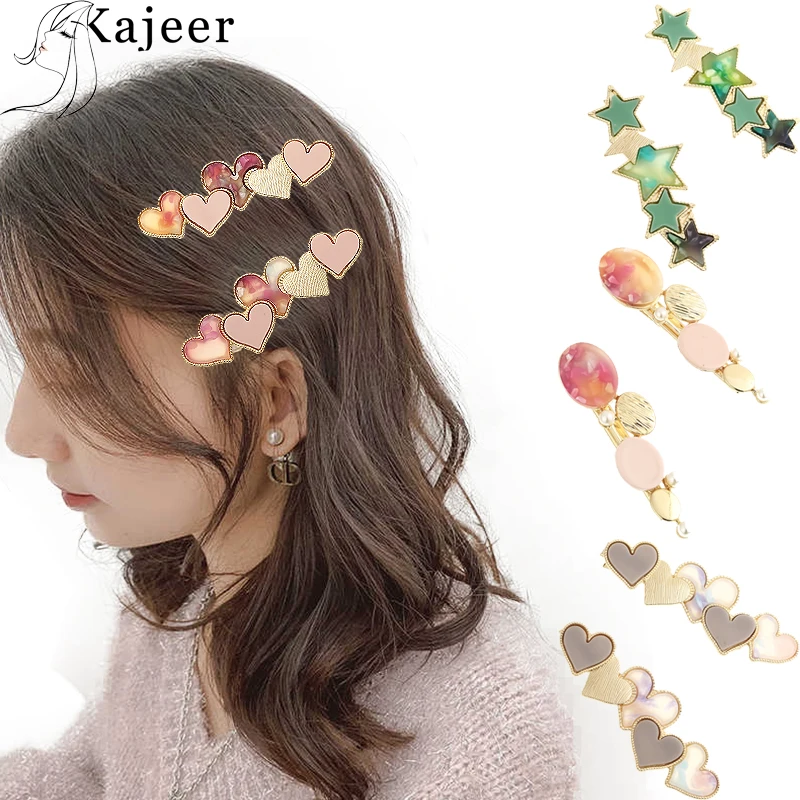 

Женские заколки для волос KAJEER 2 шт./компл. корейские заколки для волос с акриловыми жемчужинами модная шпилька для волос женская шпилька для ...