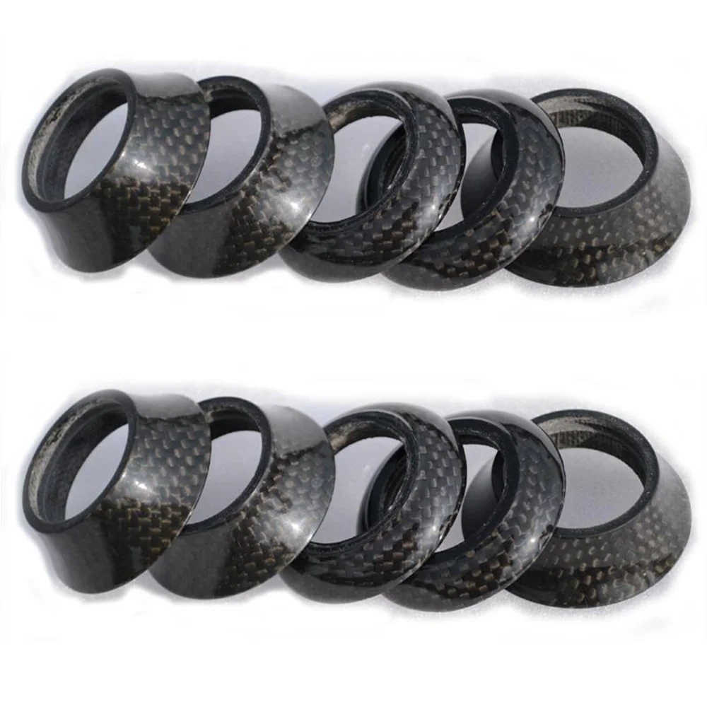 

Mountain Bike Front Head Gear Cover Tapered Wrist Cover Gasket 28.6mm Front Fork Full Carbon Fiber Road Wrist Group Gasket