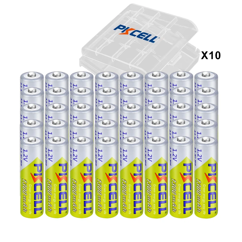 

40pcs PKCELL AA Rechargeable Battery 1.2V NIMH 1300MAH Battery 2A NI-MH more than 1000circle For Mp3 Digital