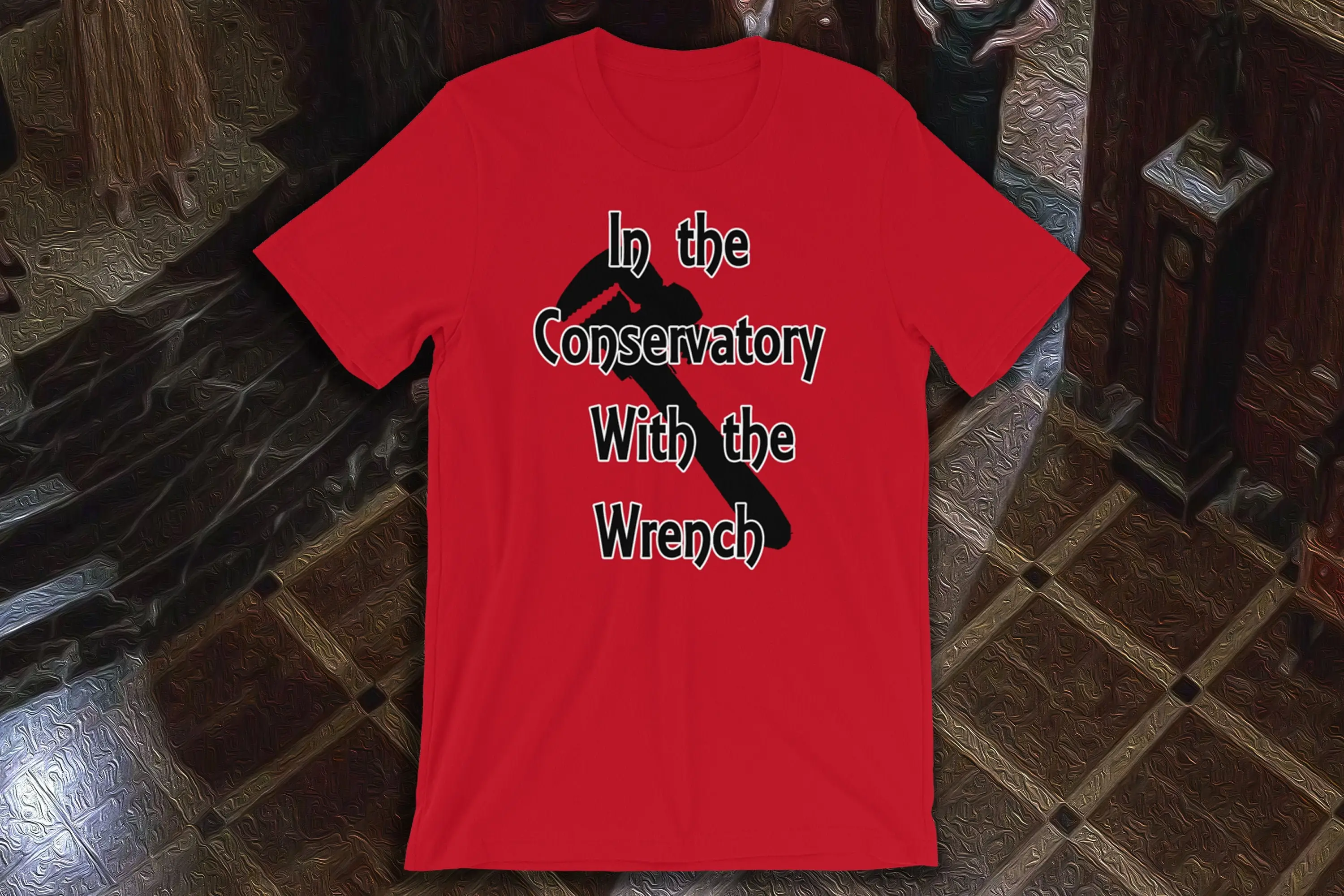 Футболка мисс аллет в консерватории с гаечным ключом