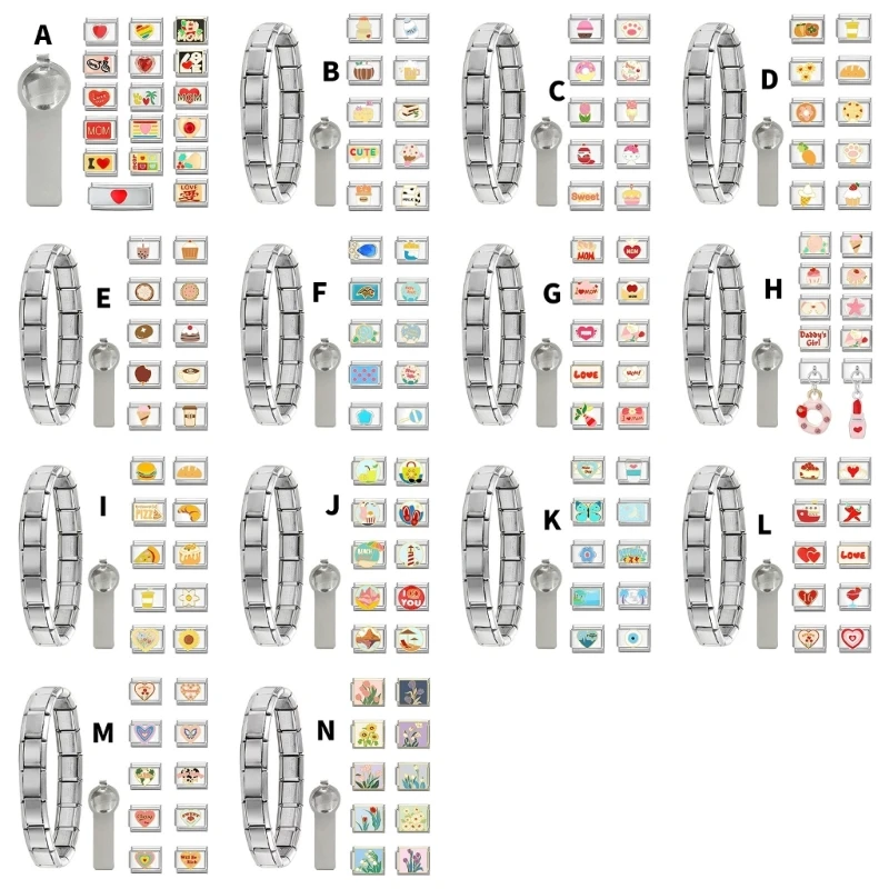 Подарочный набор ювелирных украшений ручной работы DIY Серебряный итальянский