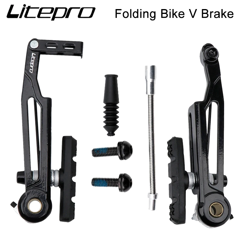 Litepro V Brakes Set Cantilever Brake Bicycle Folding Bike Brake System 110mm Extended Arm Caliper Spare Parts for BXM Cycling