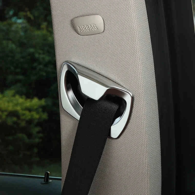 2 шт. хромированная стойка B декоративная рамка для ремня безопасности комплект