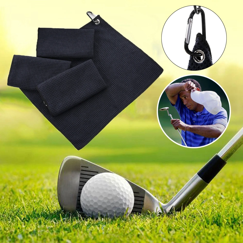 S Cleans Clubs Golf Towel With Carabiner Hook