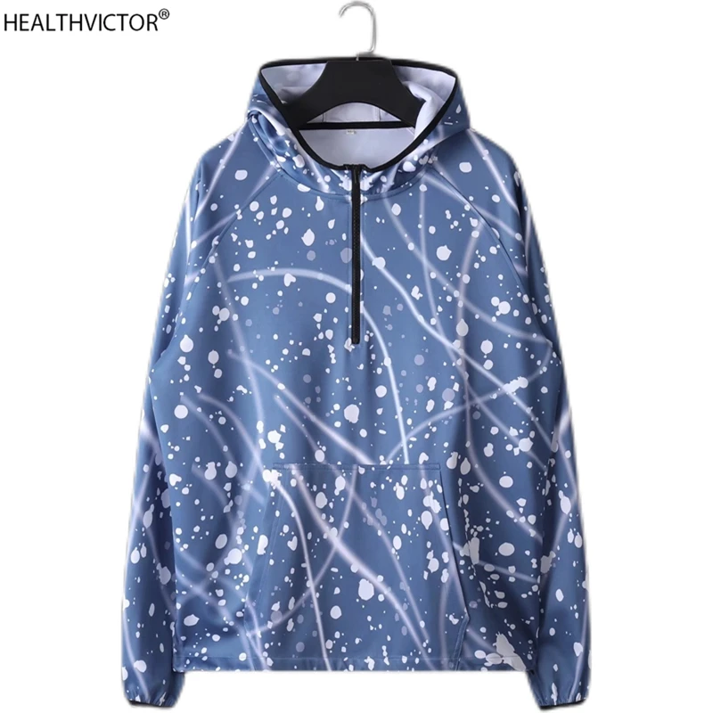 

Outdoor Sports Stretchy Basketball Training Tour Exercise Half Zipper Long Sleeve Universal Adult Men Women Hooded Jacket Hoodie