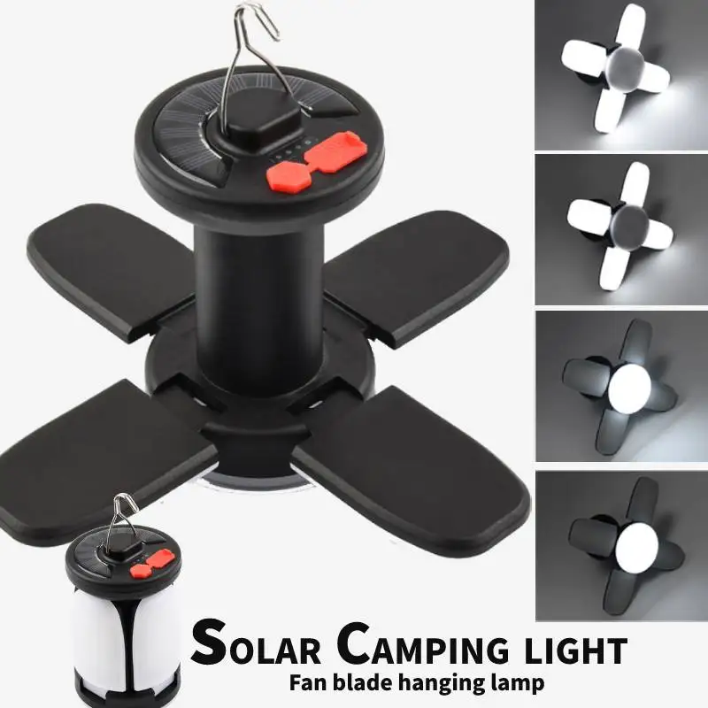 

LED Solar Outdoor Camping Lantern Portable Light Camping Light Led Rechargeable Workshop Lamp Emergency Camp Equipment Bulb