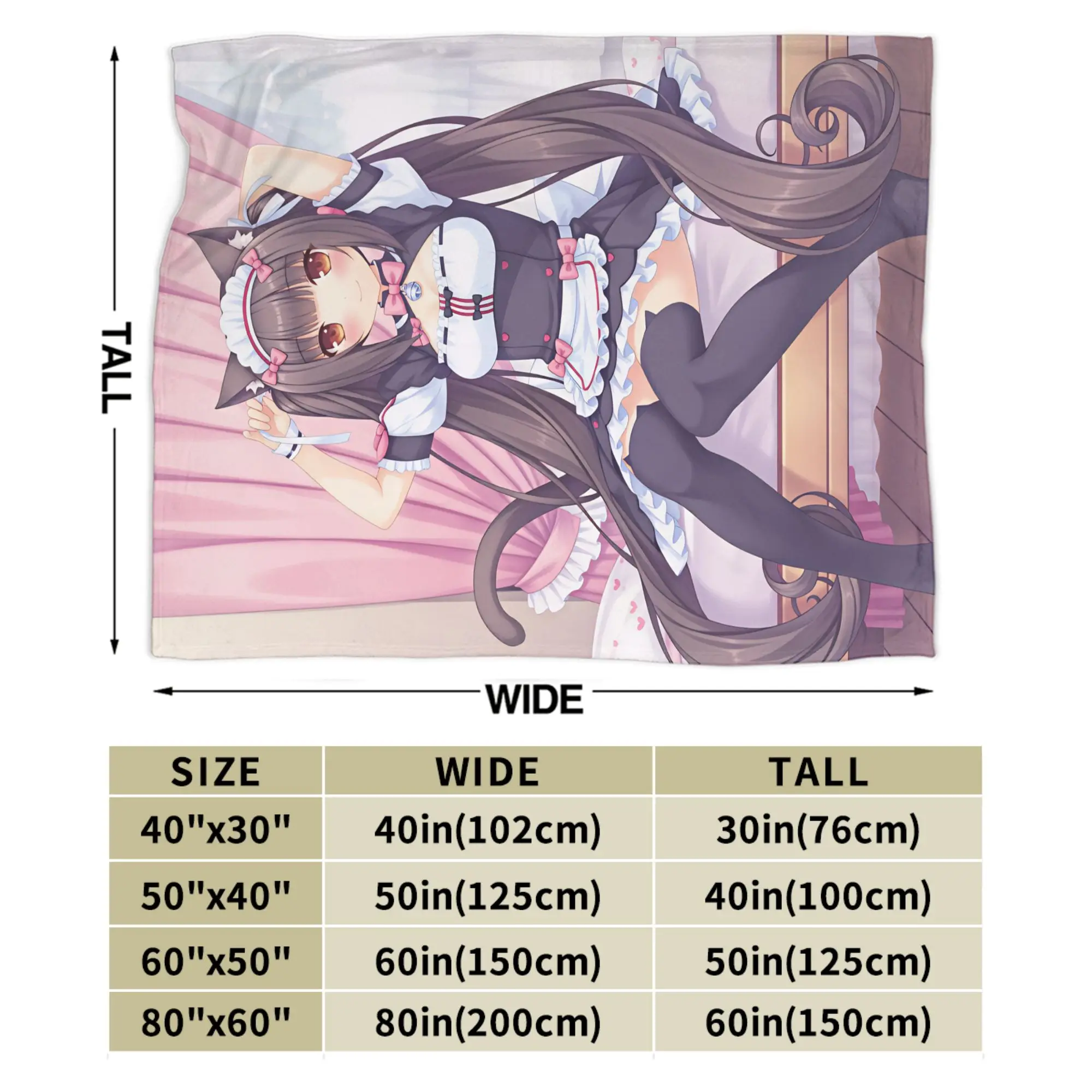 Плюшевое одеяло NEKOPARA для детей, мягкий плед для дивана и кресла, фланелевое покрывало для кровати и дивана-кровати (art.: 3920dbdf34072) - 3920dbdf34072