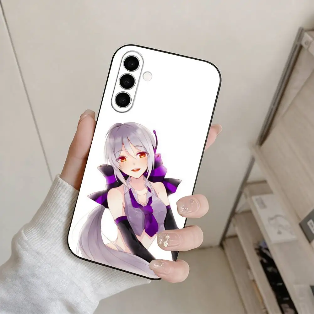 Фото Чехол для телефона Virtual Singer Y-Yowane Haku для Samsung Galaxy A73, A72, A71, A70, A53, A52, A51 и других моделей, мягкий черный чехол №4