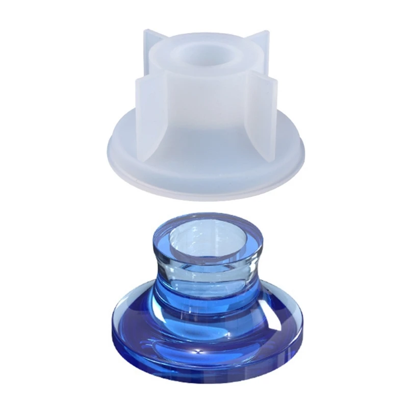 

Circle Candle Holder Silicone Mold Resin Storage Box Mould DIY Candlestick Molds