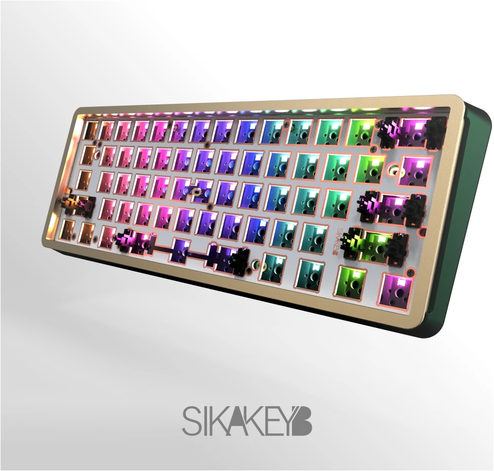 

SIKAKEYB SK1 CASTL DIY KIT MECHANICAL KEYBOARD CNC 61KEYS ALUMINUM KEYBOARD WITH ANODIZING ALUMINUM MECHANICAL KEYBOARD