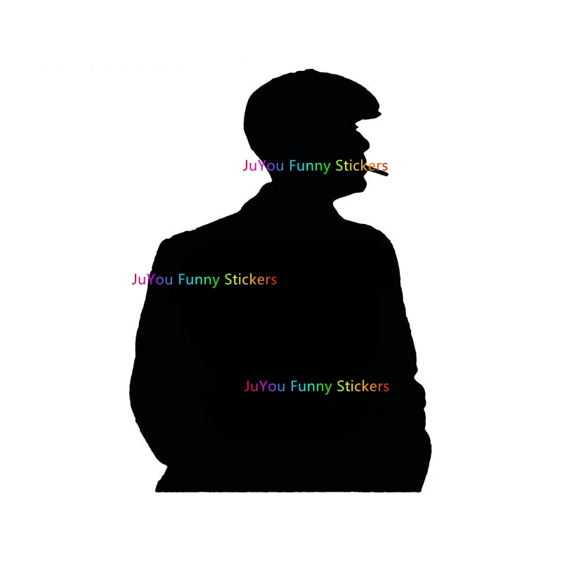 

JuYou Funny Stickers Exterior Accessories Smoking Man Silhouette Car Stickers Vinyl Decals Waterproof Laptop Decal Car Goods