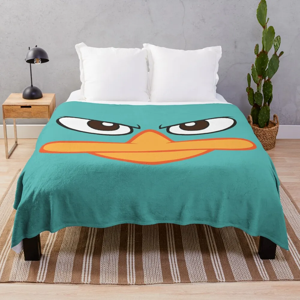 

Perry the Platypus Mask Throw Blanket summer bedding blankets