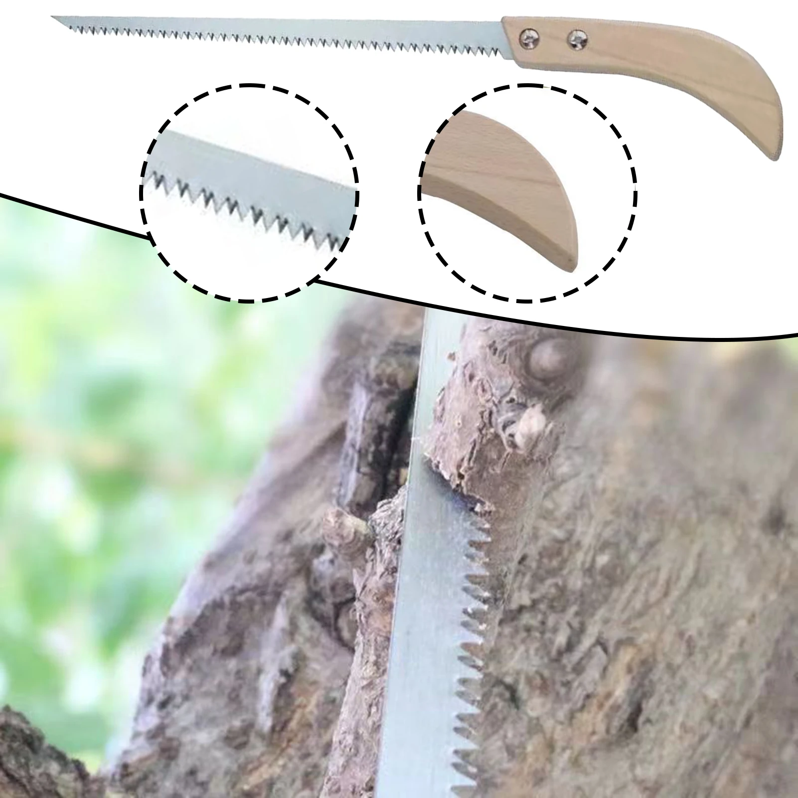 Многофункциональная Садовая пила с деревянной ручкой для обрезки