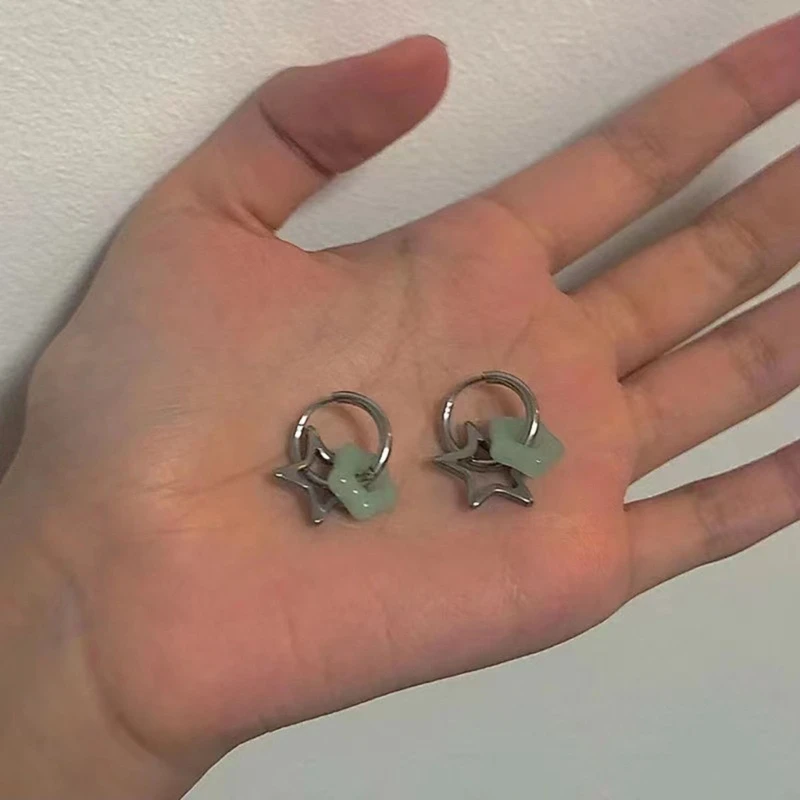 

Star Dangle Drop Earring Small Hoop Earrings Fashion Studs Earring Statement Jewelry Birthday Gift for Women Girls 264E