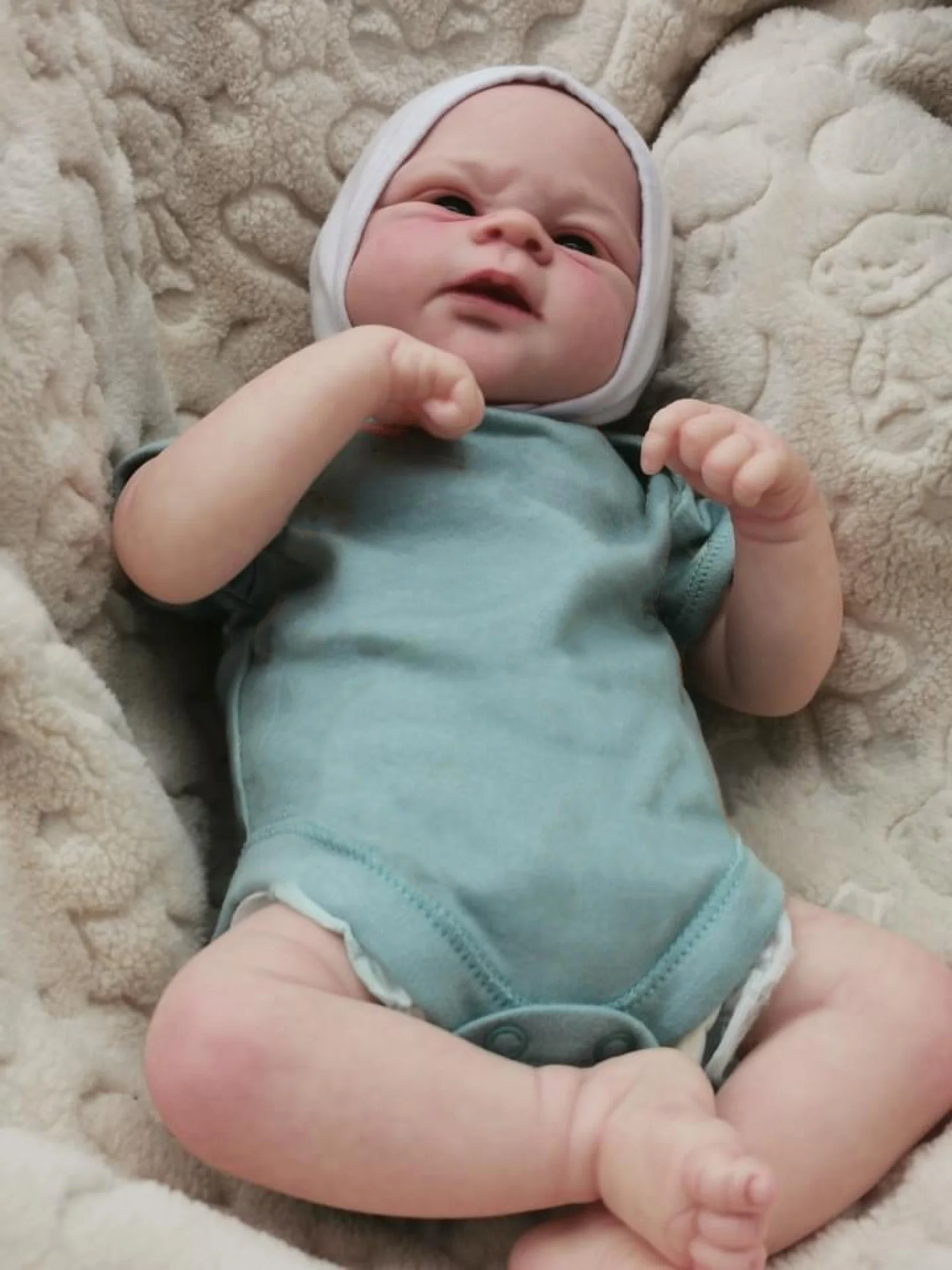 

46CM Premie Baby Reborn Doll Lifelike Elijah High Quality Genesis Hand Painted Doll with Visible Veins Collectible Art Doll