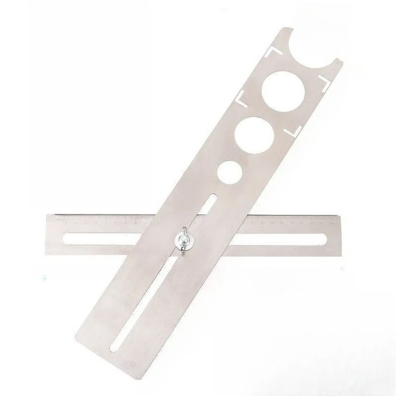 

BeiSanJi Tool Многофункциональная стальная линейка для определения отверстий в керамической плитке