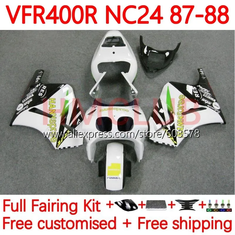 

Body For HONDA VFR400 R V4 VFR400RR RVF400R VFR400R 1987 1988 RVF VFR 400 R RR 400R CC NC24 87 88 Fairing 132No.12 HANNSpree