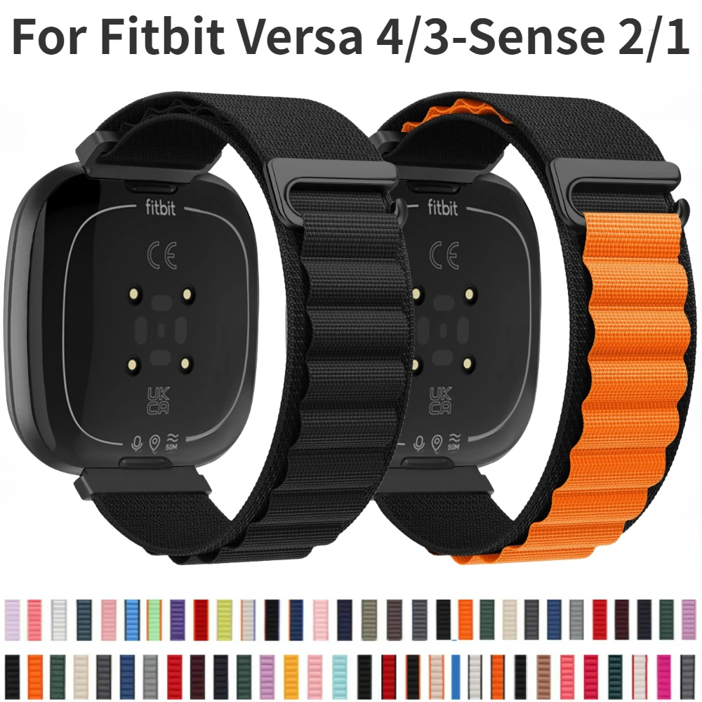 Фото Ремешок Alpine Loop для Fitbit Versa 4/3, нейлоновый дышащий сменный браслет для Fitbit Sense 2/1, спортивный ремешок для часов, аксессуары №1