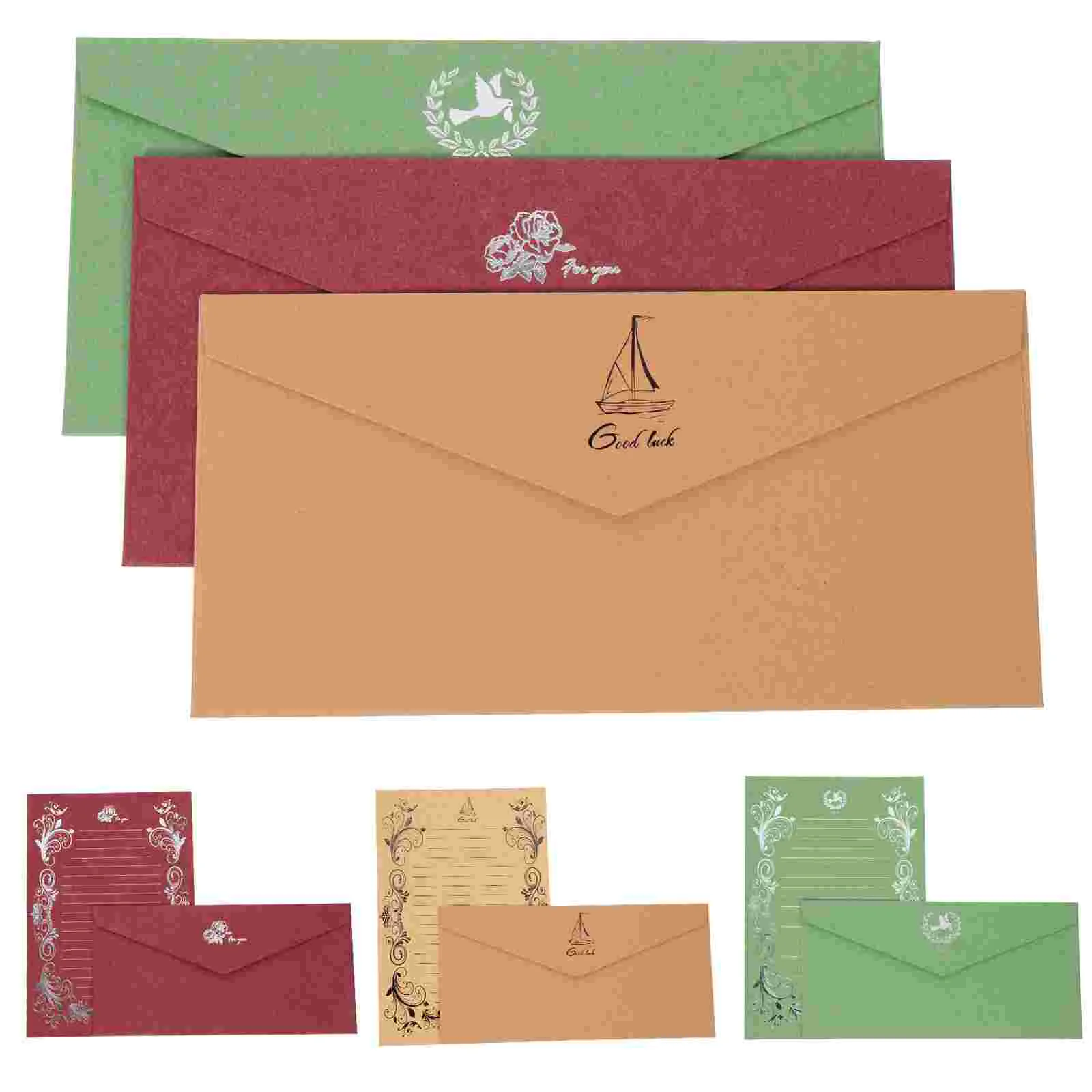 

Vintage Stationary Paper Stamping Envelope Brown Envelopes Writing Papers Letter