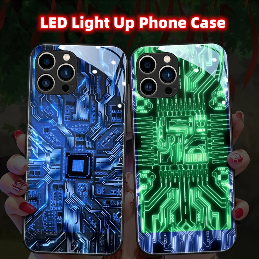 

PCBA Design LED Flash Case Calling Light UP Cover Fundas For OPPO Reno 3 4 5 6 7 8 9 Pro Plus Find X5
