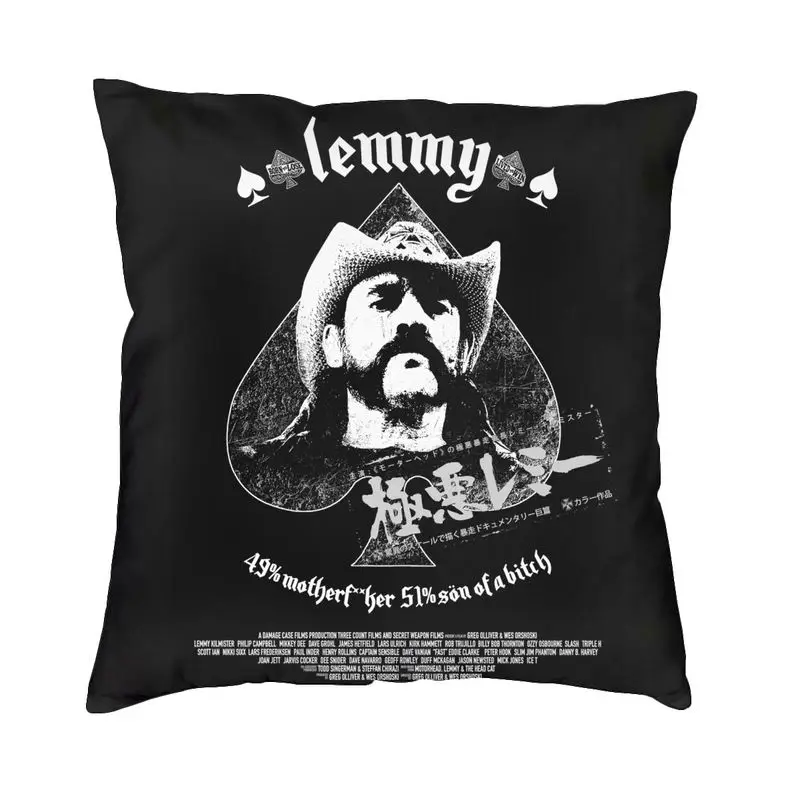 Rock Star Lemmy Throw Pillow Cover Bedroom Decoration Outdoo