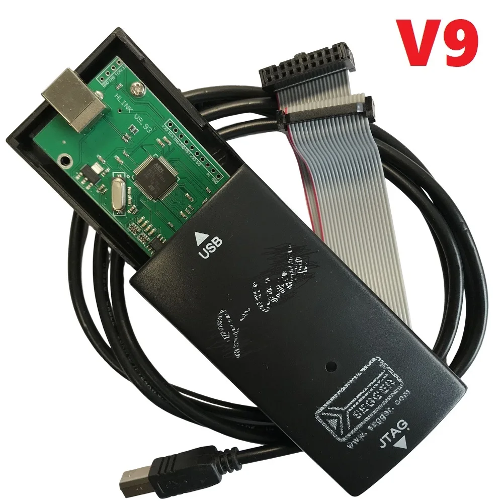 For J-LINK v11 J Link V9 JLINK V9 ARM Emulator Adapter USB JTAG For STM32 ARM MCU Debug Tools