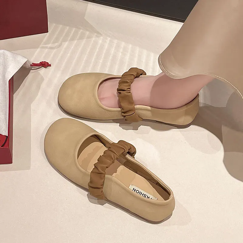 Туфли женские без шнуровки Мокасины удобная обувь на плоской подошве Мэри Джейн