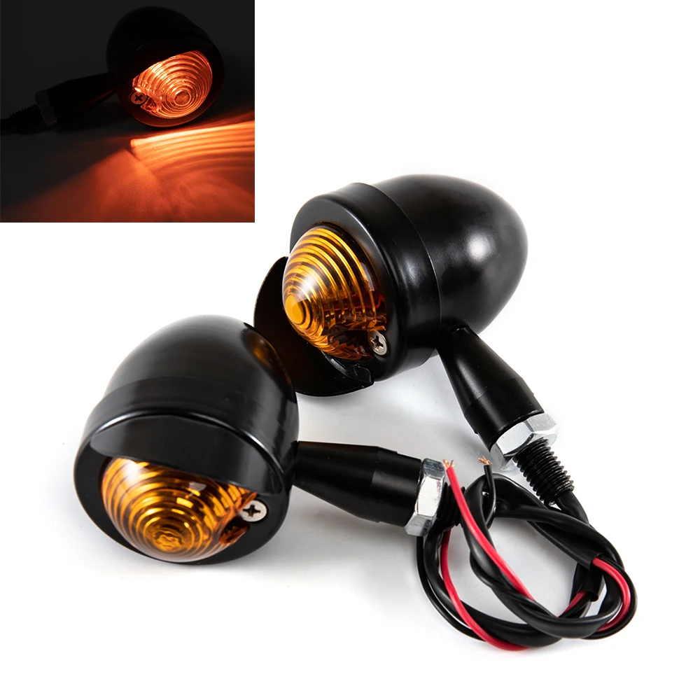 Универсальные хромированные/черные 10 мм мотоциклетные указатели поворота для