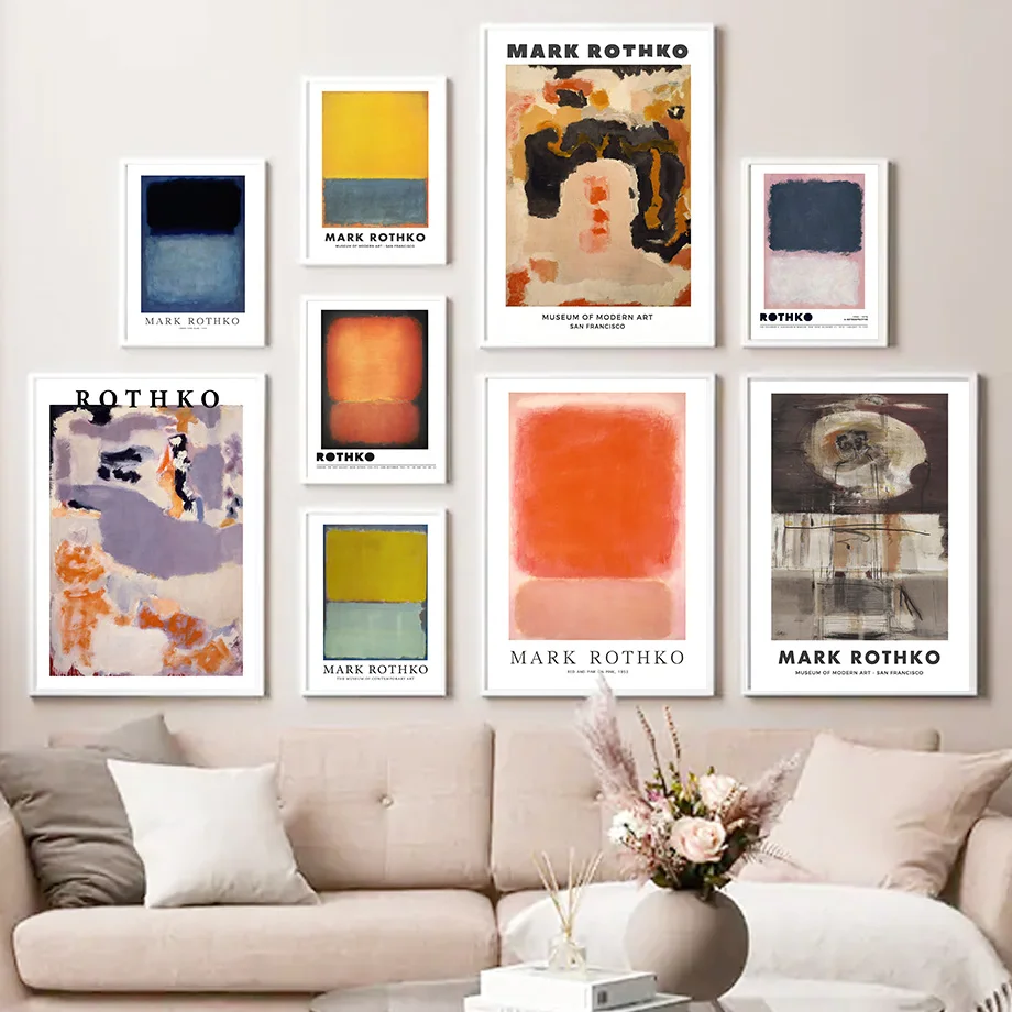 

Mark Rothko Color Surrealism Abstract Wall Art Canvas Painting Nordic Poster And Print Pictures For Living Room Home Decor
