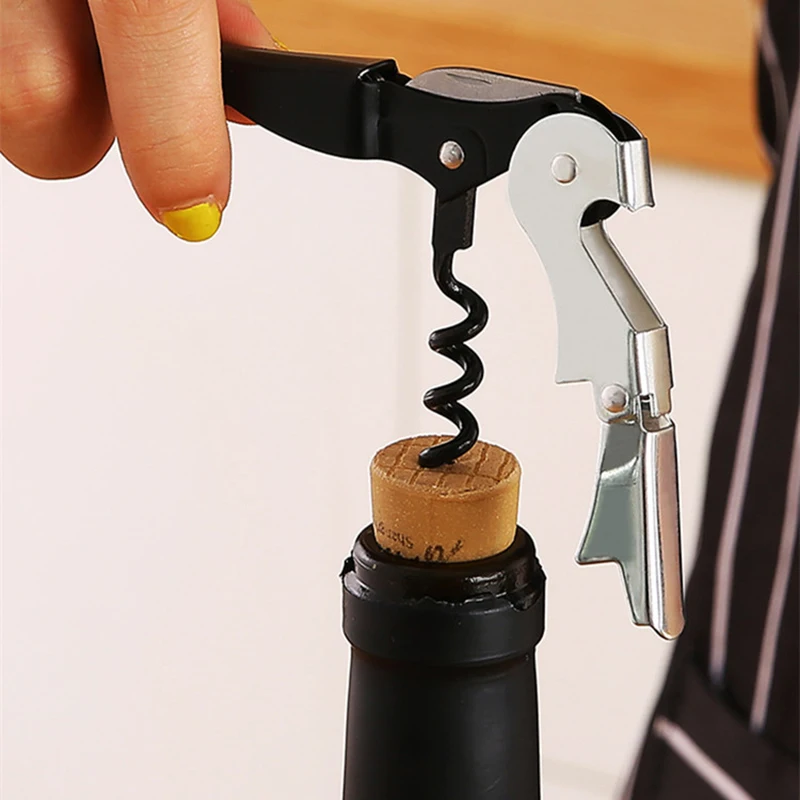 

Stainless Steel Corkscrew Wine Key Beer Bottle Opener Foil Cutter Openers Waiters Wine Knife Corkscrews Kitchen Accessories