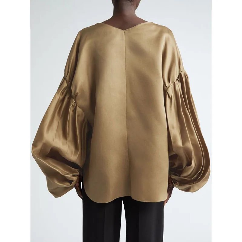 Женские повседневные топы Tinaa 2024 эластичные плиссированные однотонные свободные