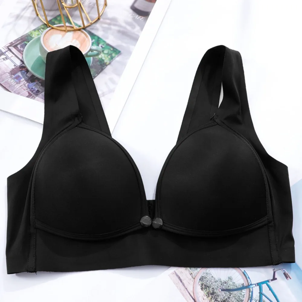 Удобные беспроводные бюстгальтеры пуш-ап на пуговицах спереди бюстгальтер