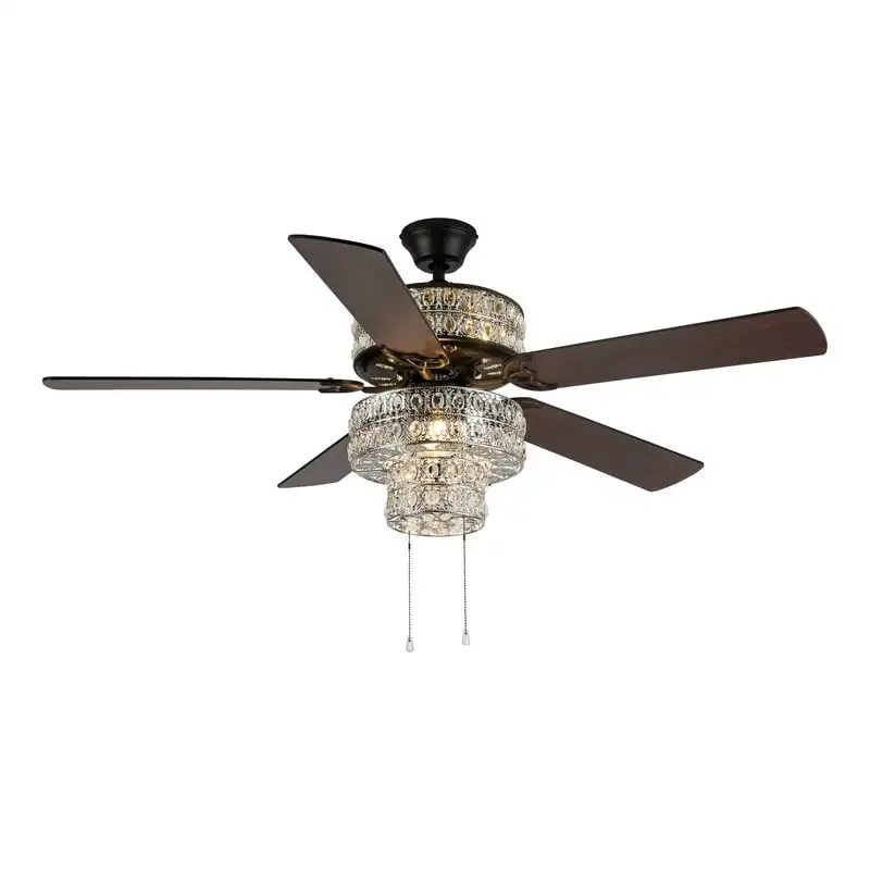 

Crystal LED Ceiling Fan with Light Outdoor ceiling fan Led lights Fan with decorative lights Fan lamp Abanicos de techo con luz