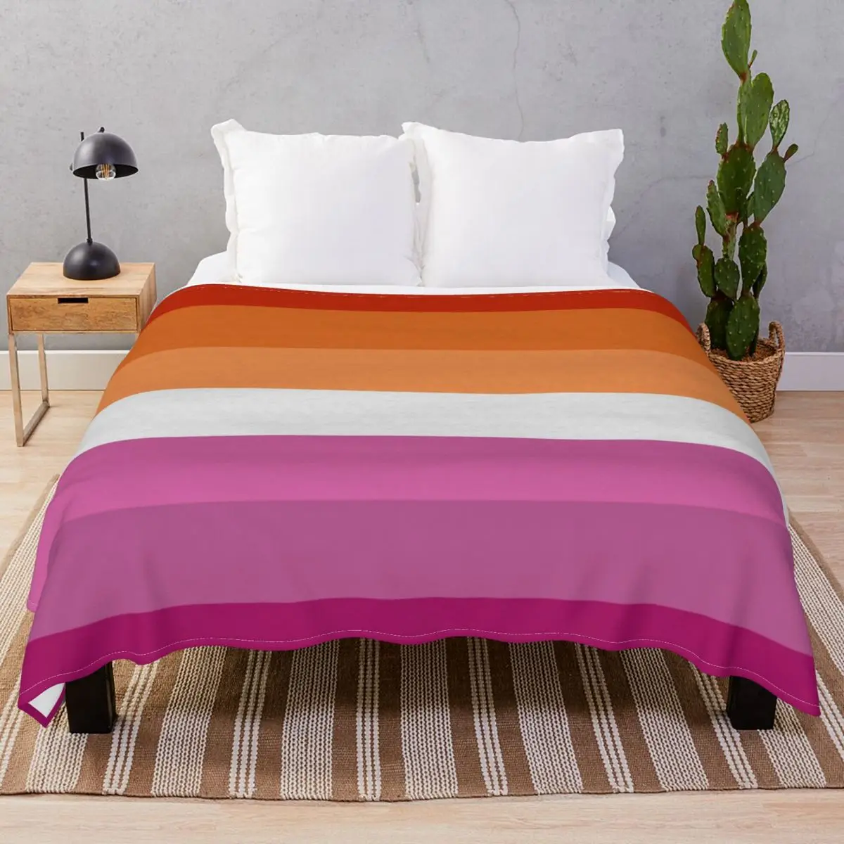 New Lesbian Flag Expanded Blankets Velvet Spring Autumn Lightweight Thin Throw Blanket for Bed Home Couch Camp Cinema
