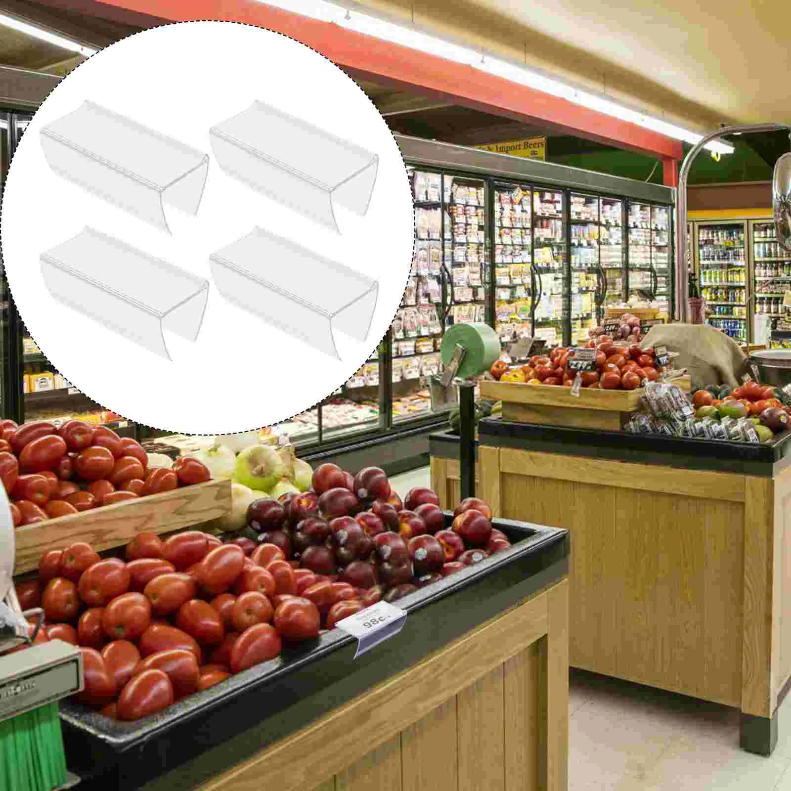 

30 Pcs Shelf Label Holder Price Tag Display Mini Baskets Transparent Supermarket Retail Holders Adhesive Labels Storage Box