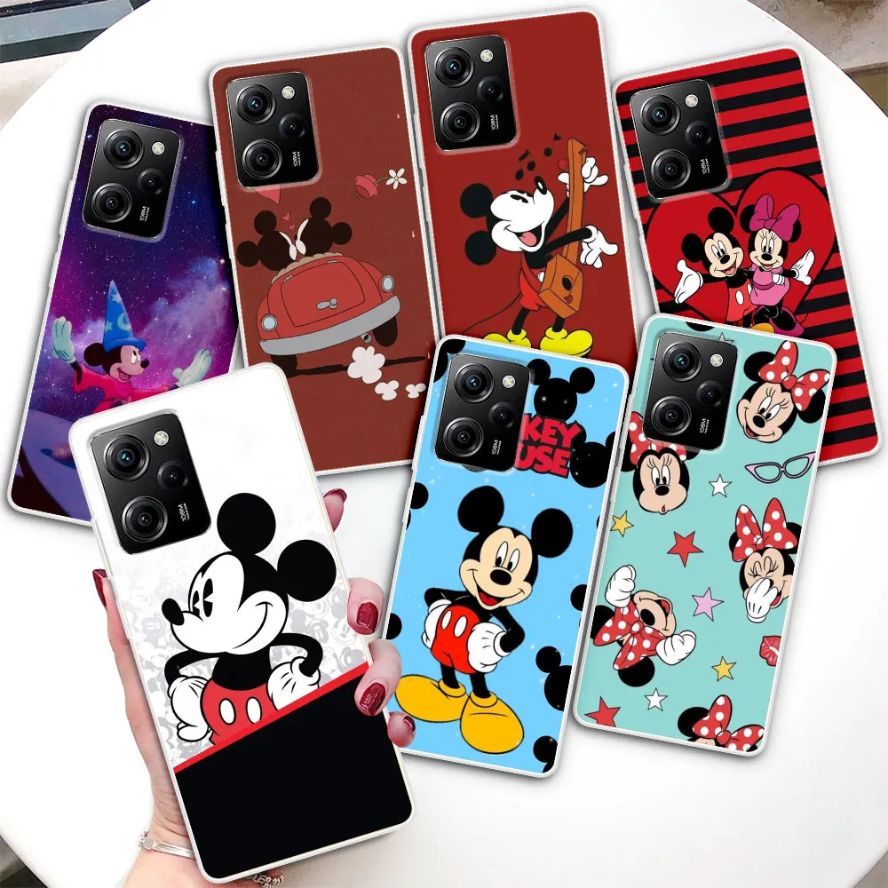 

Mickey Minnie Cute for Xiaomi Poco X5 X4 Pro M5s Case F3 M5 Pocophone F1 X3 X4 GT M4 F2 Coque Transparent Silicone Phone Cover