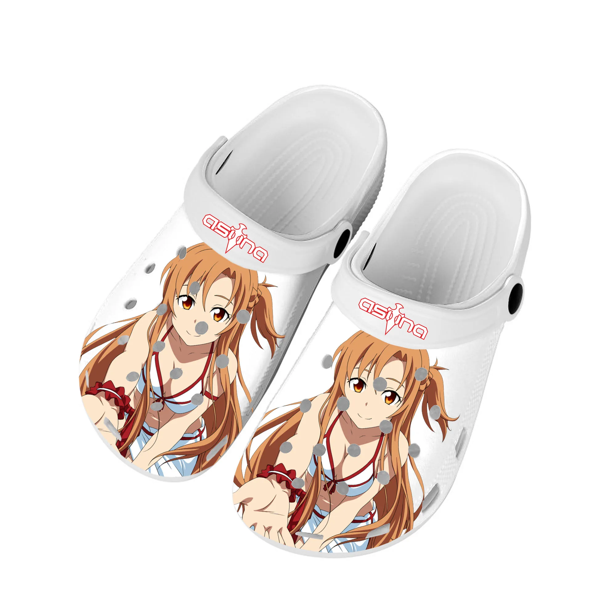

Sword Art Online Cartoon Novel Asuna Home Clogs Custom Water Shoes Mens Womens Teenager Shoe Garden Clog Beach Hole Slippers