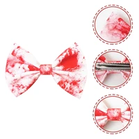 bloody printed bow hairpin decorative girl bloody printed bow hair clip