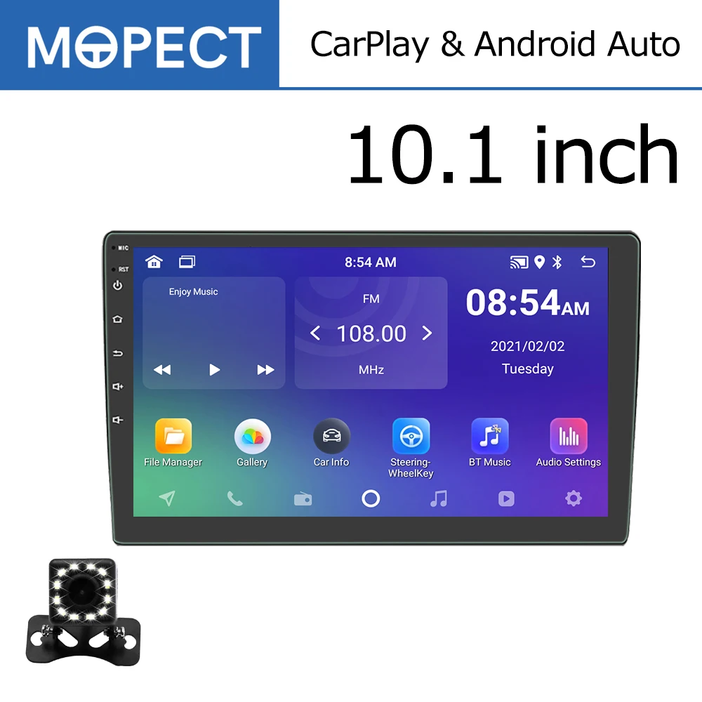 

Автомагнитола MOPECT, 2 Din, Wi-Fi, Android, 10-дюймовый HD экран
